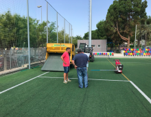 Comienzan las obras para renovar el césped artificial del Campo Anexo de la Ciudad Deportiva