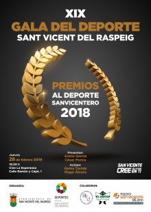 Abierto el plazo para optar a los premios de la XIX Gala del Deporte de San Vicente'