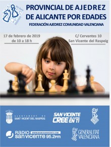 San Vicente acoge el próximo domingo el Campeonato Provincial de Ajedrez por edades