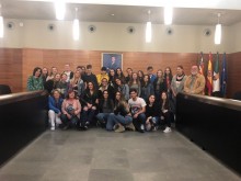 Visita por partida doble del alumnado del IES Gaia a instalaciones municipales