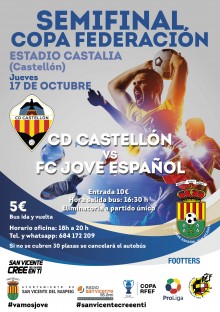 El Jove Español organiza un bus de aficionados para el próximo partido de Copa Federación contra el CD Castellón'