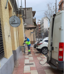 San Vicente continua reforzando las labores de limpieza ente el Covid-19