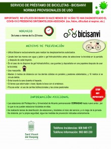 Cartel bicisanvi covid