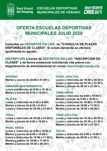 'Abierto el plazo de inscripción para las Escuelas Deportivas Municipales de verano