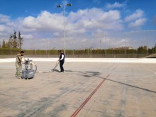 Las obras para mejorar la pista de hockey del CEIP La Huerta ya están en marcha