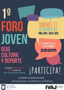 Juventud celebrará el primer foro joven el próximo 17 de diciembre