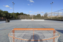 Las obras para mejorar la pista de hockey y fútbol sala del CEIP La Huerta llegan a su fin