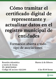 El Ayuntamiento organiza una nueva charla formativa sobre Administración Electrónica dirigida a todo tipo de asociaciones