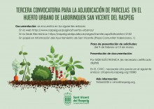 Abierto el plazo de solicitud para las 58 parcelas del Huerto Laborinquen.