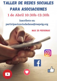 La Concejalía de Participación Ciudadana ofrece un taller de redes sociales para asociaciones