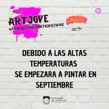 El diseño ganador de la iniciativa ‘Art Jove’ se plasmará durante el mes de septiembre