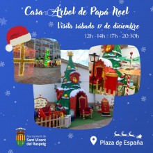 El Ayuntamiento abre este sábado 17 las puertas de la Casa-árbol de Papá Noel